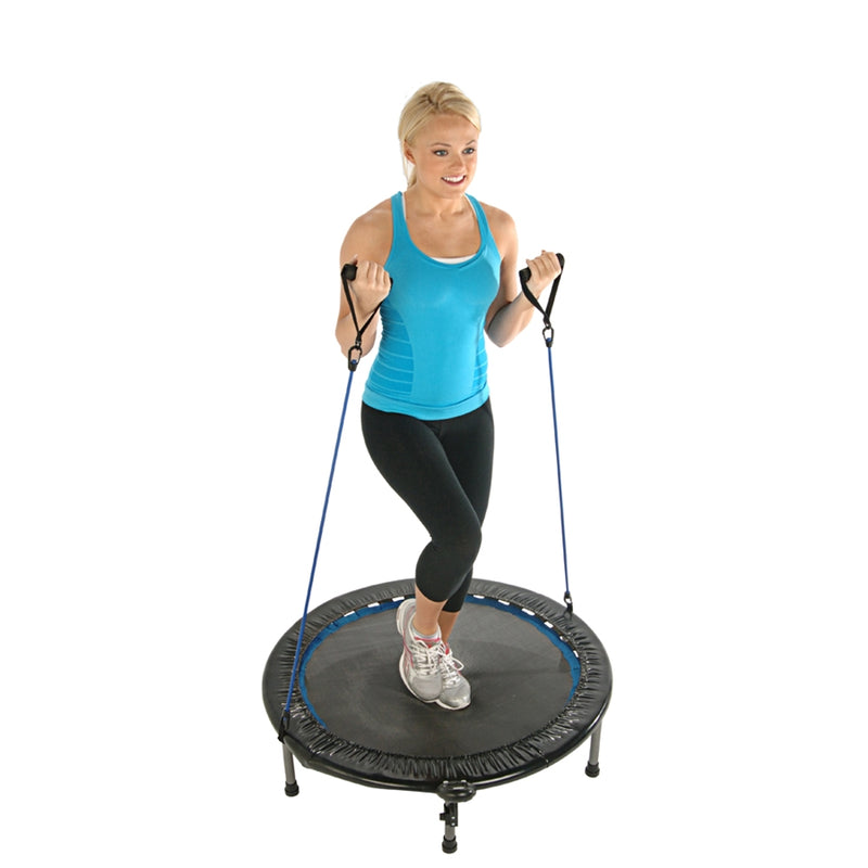 Stamina InTone Plus 38in Rebounder Trampoline | Steel Frame with Blue Mat | Home Cardio & Toning | 38 x 38 x 9 in | Model 35-1632