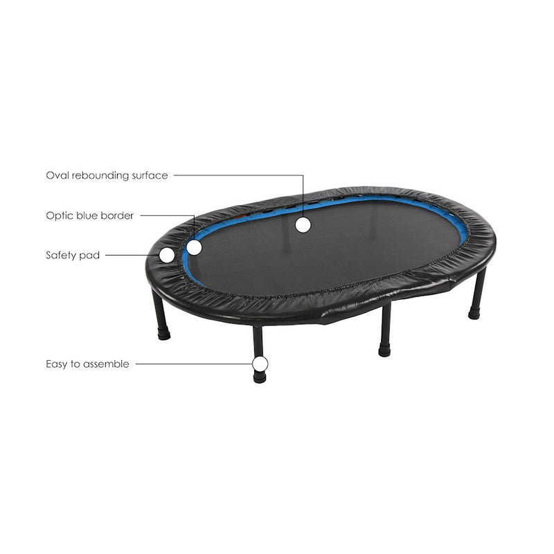Stamina Oval Fitness Trampoline | Steel Frame | Home Cardio & Rebounding | Compact Design | Model 35-1691