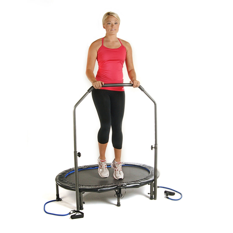 Stamina InTone Oval Jogger 55in Rebounder | Steel Frame with Blue Mat | Home Cardio & Toning | 55 x 36 x 9 in | Model 35-1699