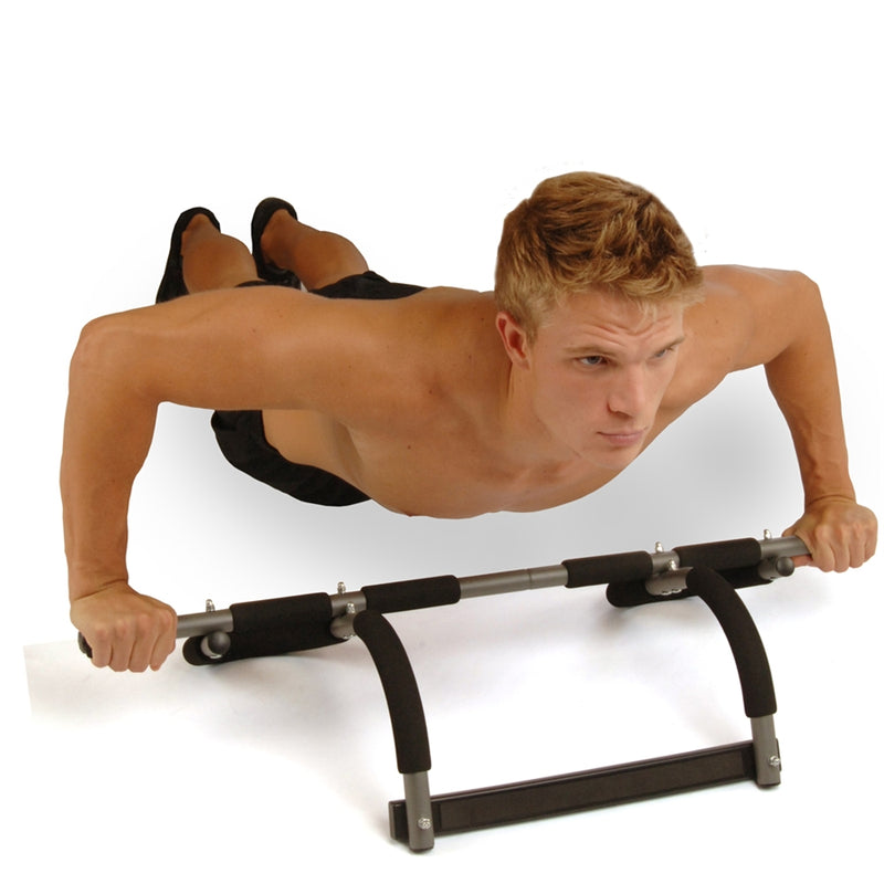 Stamina Gym Plus Doorway Trainer | Steel Frame, Foam Grips | Home Pull-Up & Dip Bar for Doorway | 37 x 16 x 11 in | Model 50-0050