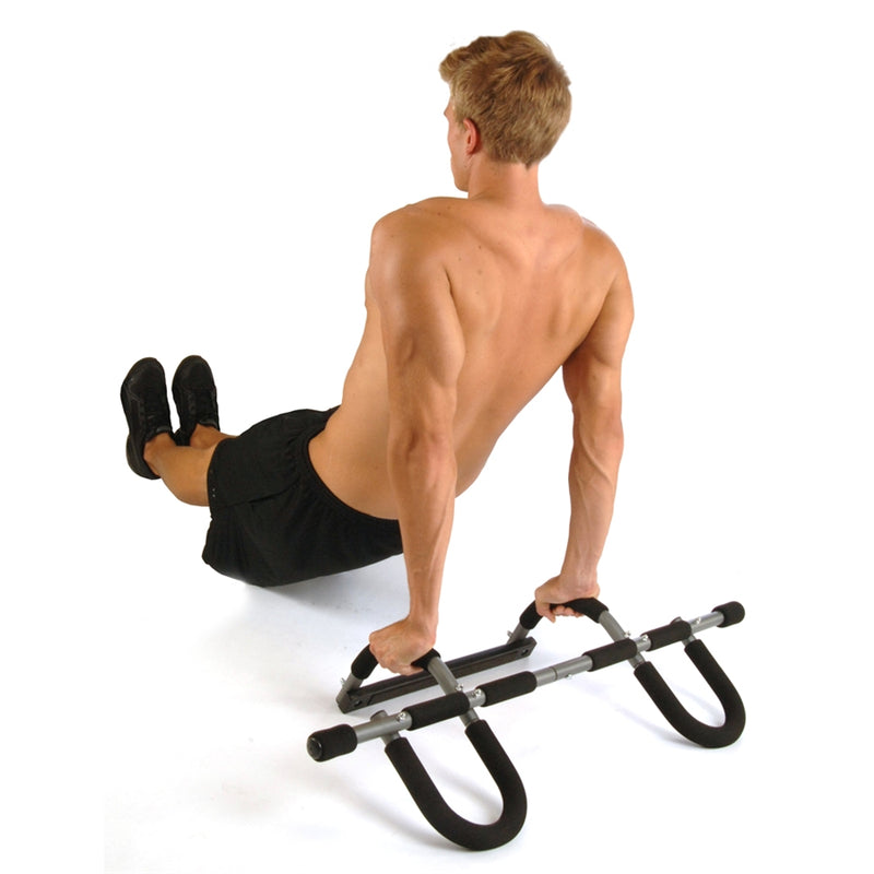 Stamina Gym Plus Doorway Trainer | Steel Frame, Foam Grips | Home Pull-Up & Dip Bar for Doorway | 37 x 16 x 11 in | Model 50-0050
