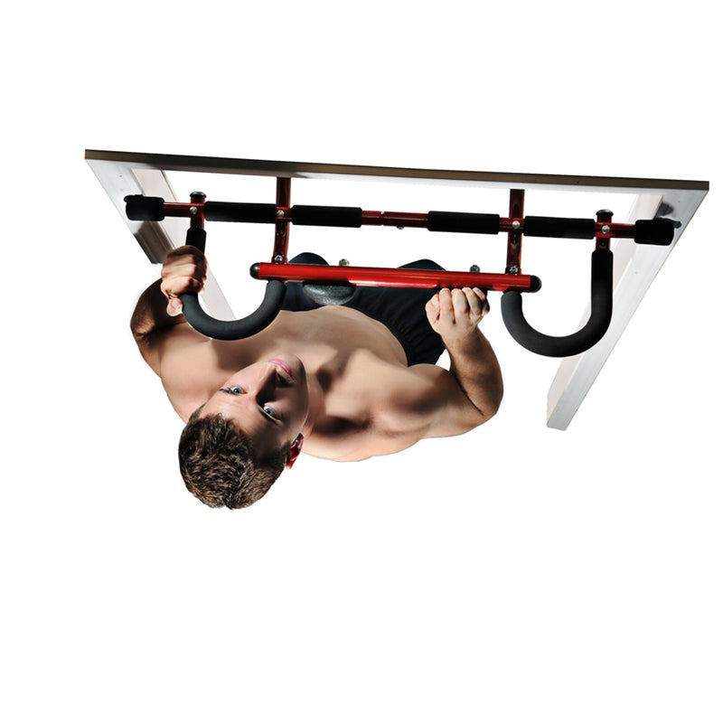 Stamina X Boulder Fit Doorway Trainer | Steel Frame, Foam Grips & Rock Holds | Home Pull-Up & Dip Bar for Doorway | Model 50-0085