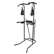 Stamina Power Tower 1698 | Black Steel Frame with Vinyl Upholstery | Home Gym Strength Training for Pull-Ups, Dips & Core | Model 50-1698