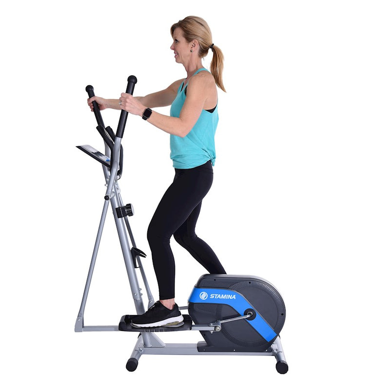 Stamina Magnetic Elliptical 703 | Full-Size Home Gym Cardio Machine | 8 Resistance Levels, LCD Monitor | 46 x 24 x 62 in | Model 55-1703