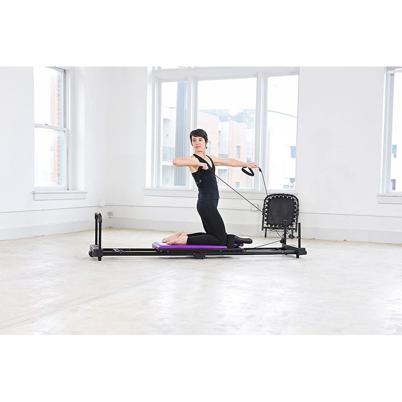 Stamina AeroPilates Reformer Plus 379A | 4-Cord Resistance & Cardio Rebounder | Home Pilates Machine | Model 55-4379A