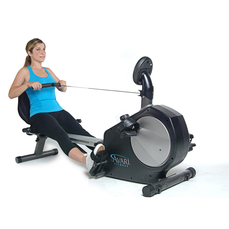 Stamina Avari Free Motion Rower | Full Range Oar-Like Arms, Steel Frame | Home Cardio & Strength Training | 58.25 x 42.5 x 18.1 in | Model A150-335