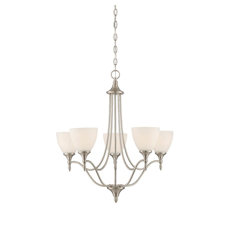 Savoy House Herndon 5-Light 26" Chandelier, Satin Nickel