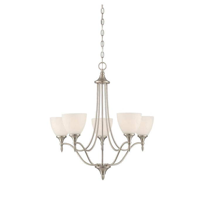 Savoy House Herndon 5-Light 26" Chandelier, Satin Nickel - 1-1001-5-SN