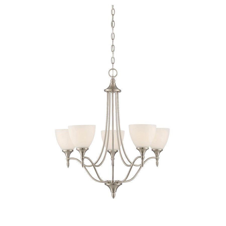 Savoy House Herndon 5-Light 26" Chandelier, Satin Nickel - 1-1001-5-SN