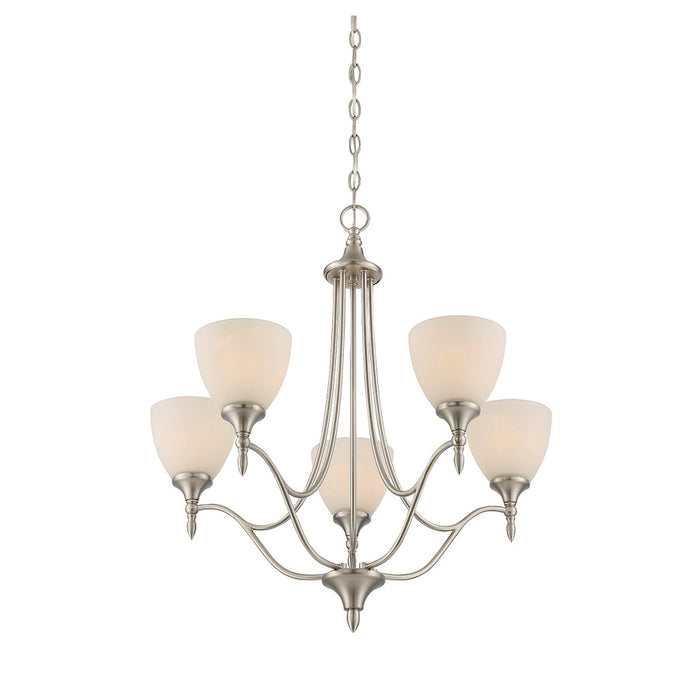 Savoy House Herndon 5-Light 26" Chandelier, Satin Nickel