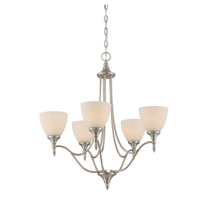 Savoy House Herndon 5-Light 26" Chandelier, Satin Nickel