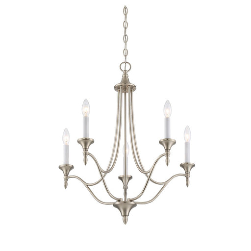 Savoy House Herndon 5-Light 21" Chandelier, Satin Nickel