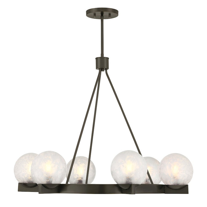 Savoy House Darien 6 Light Chandelier, Mediterranean Bronze/Ice - 1-1014-6-15