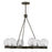 Savoy House Darien 6 Light Chandelier, Mediterranean Bronze/Ice