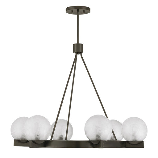 Savoy House Darien 6 Light Chandelier, Mediterranean Bronze/Ice