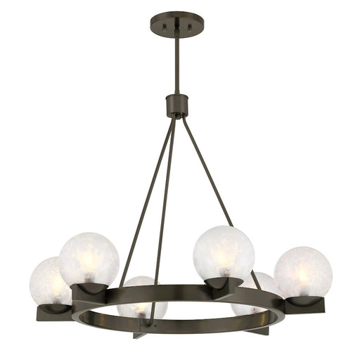 Savoy House Darien 6 Light Chandelier, Mediterranean Bronze/Ice