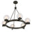 Savoy House Darien 6 Light Chandelier, Mediterranean Bronze/Ice