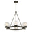 Savoy House Darien 6 Light Chandelier, Mediterranean Bronze/Ice