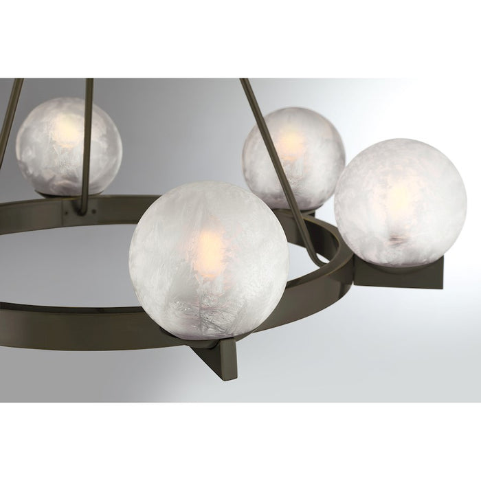 Savoy House Darien 6 Light Chandelier, Mediterranean Bronze/Ice