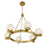 Savoy House Darien 6 Light Chandelier, Warm Brass/Ice