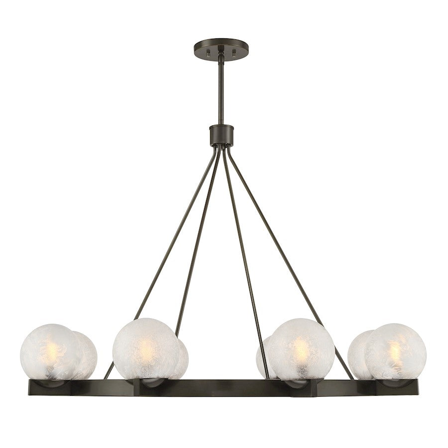 Savoy House Darien 8 Light Chandelier, Mediterranean Bronze/Ice - 1-1015-8-15