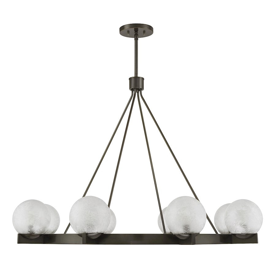 Savoy House Darien 8 Light Chandelier, Mediterranean Bronze/Ice