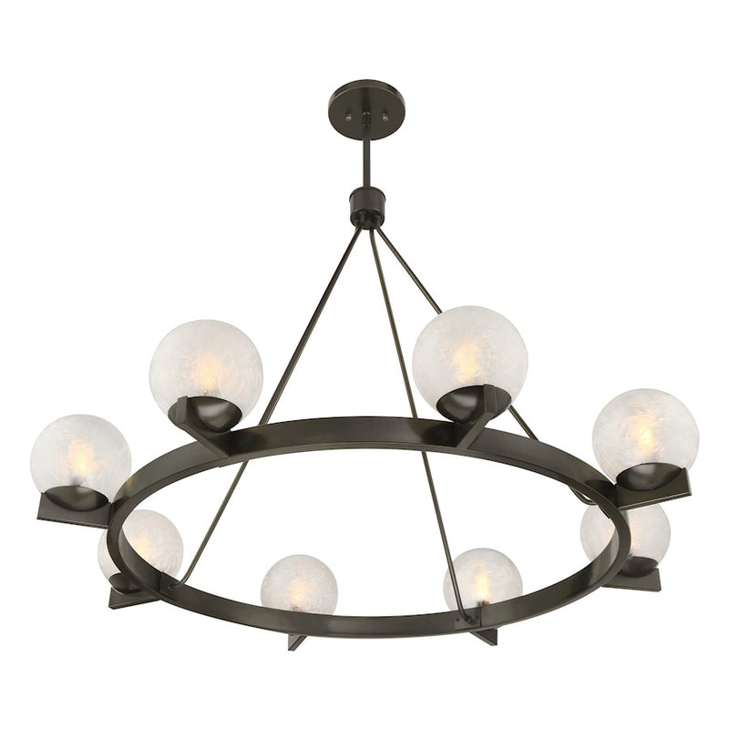 Savoy House Darien 8 Light Chandelier, Mediterranean Bronze/Ice