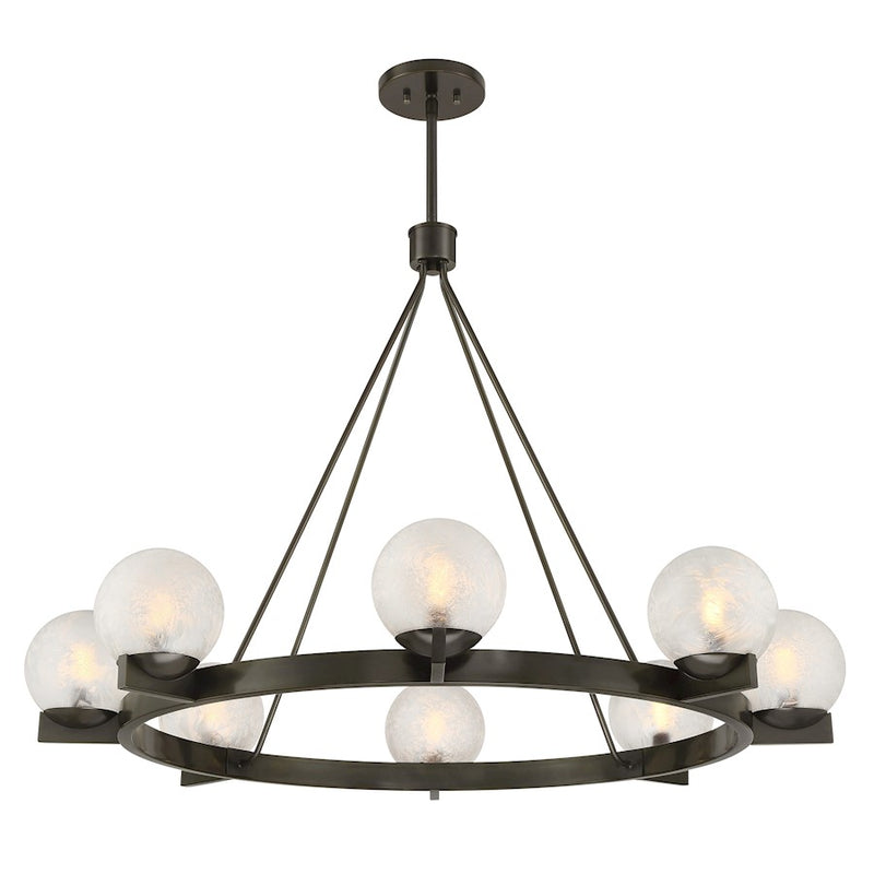 Savoy House Darien 8 Light Chandelier, Mediterranean Bronze/Ice
