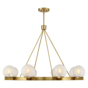 Savoy House Darien 8 Light Chandelier, Warm Brass/Ice - 1-1015-8-322