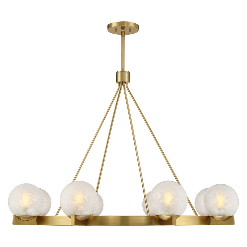 Savoy House Darien 8 Light Chandelier, Warm Brass/Ice