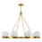 Savoy House Darien 8 Light Chandelier, Warm Brass/Ice