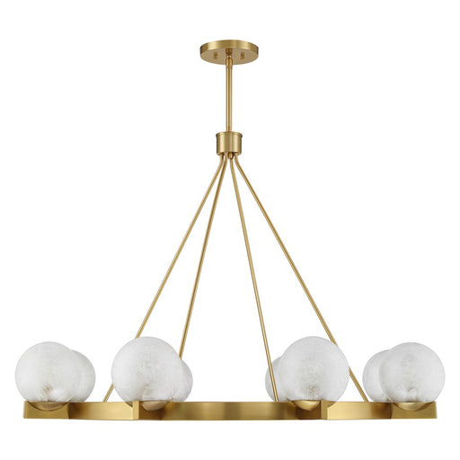 Savoy House Darien 8 Light Chandelier, Warm Brass/Ice
