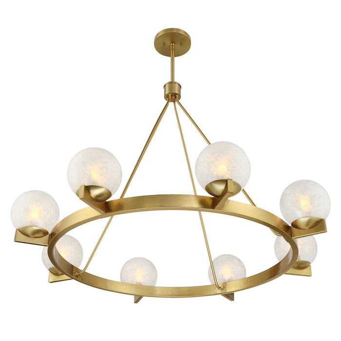 Savoy House Darien 8 Light Chandelier, Warm Brass/Ice