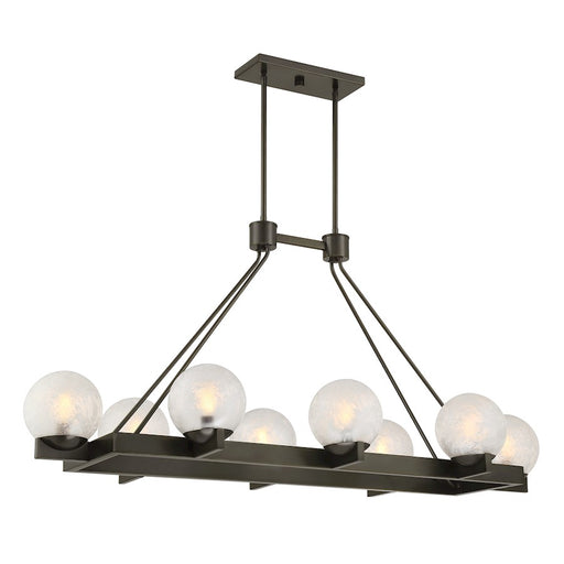 Savoy House Darien 8Lt Linear Chandelier, Mediterranean Bronze/Ice - 1-1016-8-15