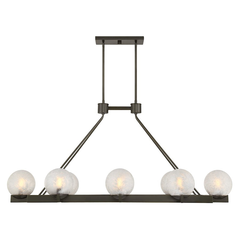Savoy House Darien 8Lt Linear Chandelier, Mediterranean Bronze/Ice