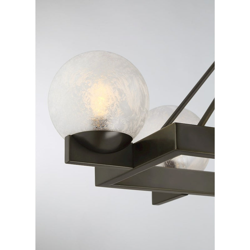 Savoy House Darien 8Lt Linear Chandelier, Mediterranean Bronze/Ice