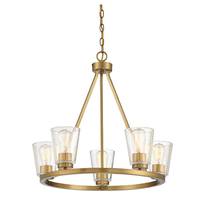 Savoy House Calhoun 5-Light Chandelier, Warm Brass