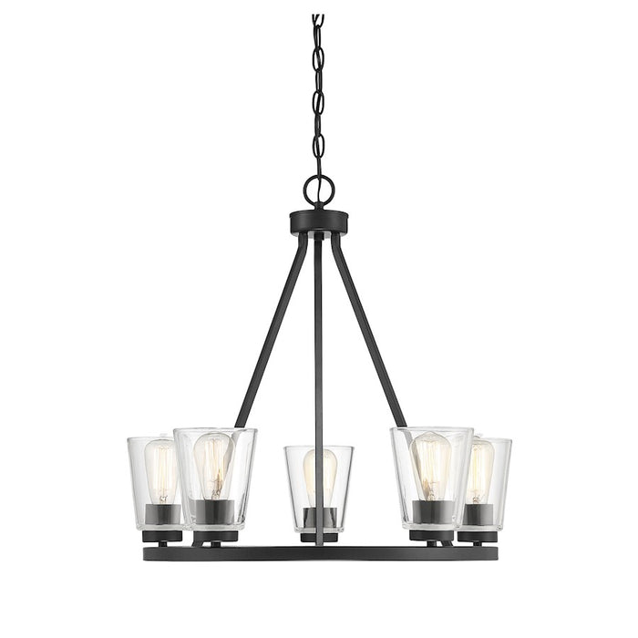 Savoy House Calhoun 5-Light Chandelier, Matte Black - 1-1021-5-89