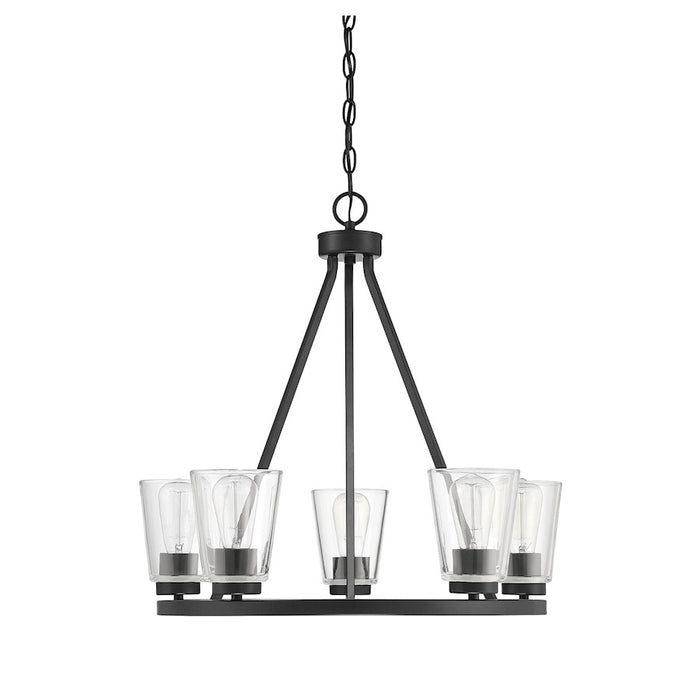 Savoy House Calhoun 5-Light Chandelier, Matte Black