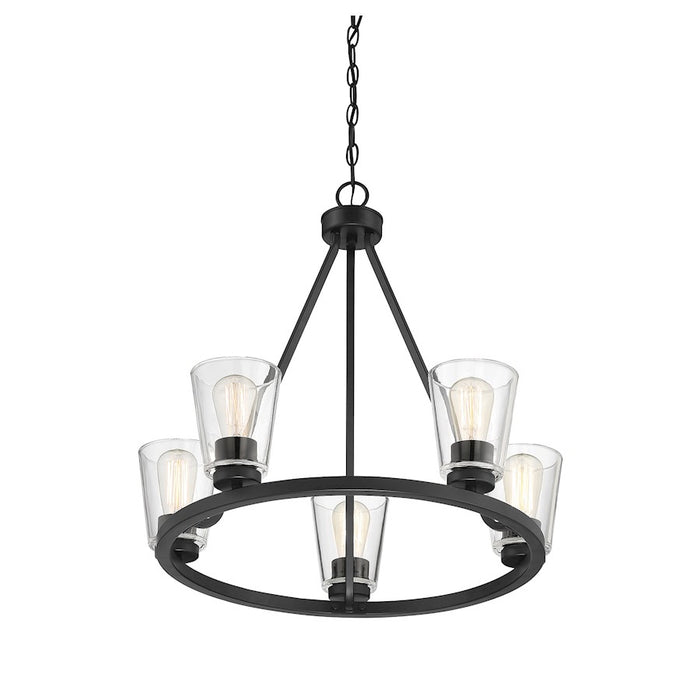 Savoy House Calhoun 5-Light Chandelier, Matte Black