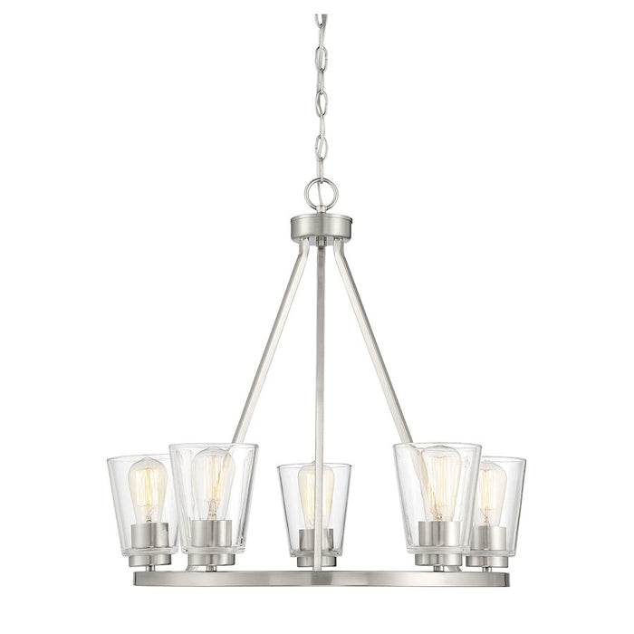 Savoy House Calhoun 5-Light Chandelier, Satin Nickel - 1-1021-5-SN