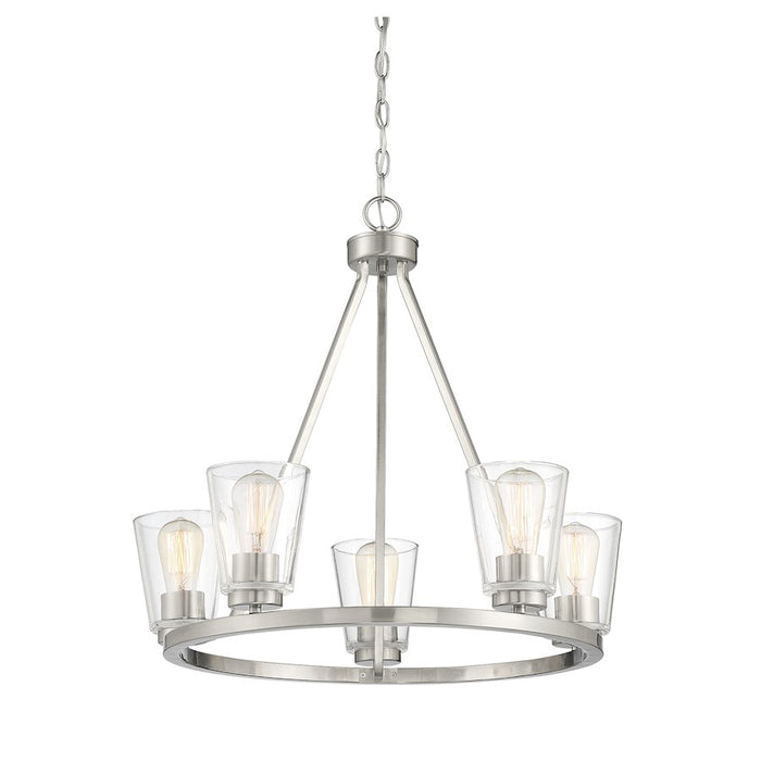 Savoy House Calhoun 5-Light Chandelier, Satin Nickel