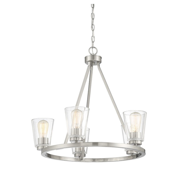 Savoy House Calhoun 5-Light Chandelier, Satin Nickel