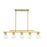 Savoy House Calhoun 5-Light Linear Chandelier, Warm Brass