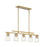 Savoy House Calhoun 5-Light Linear Chandelier, Warm Brass