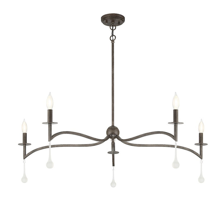 Savoy House Laramie 5-Light Chandelier, Chelsea Walnut