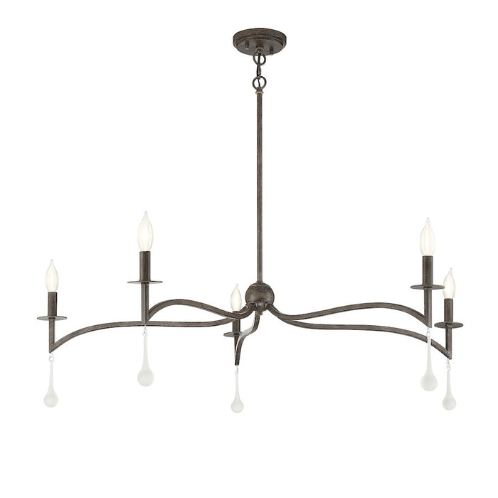 Savoy House Laramie 5-Light Chandelier, Chelsea Walnut