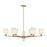Savoy House Collier 6Lt Chandelier, White Opal, Warm Brass - 1-1125-6-322
