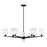 Savoy House Collier 6Lt Chandelier, White Opal, Matte Black - 1-1125-6-89