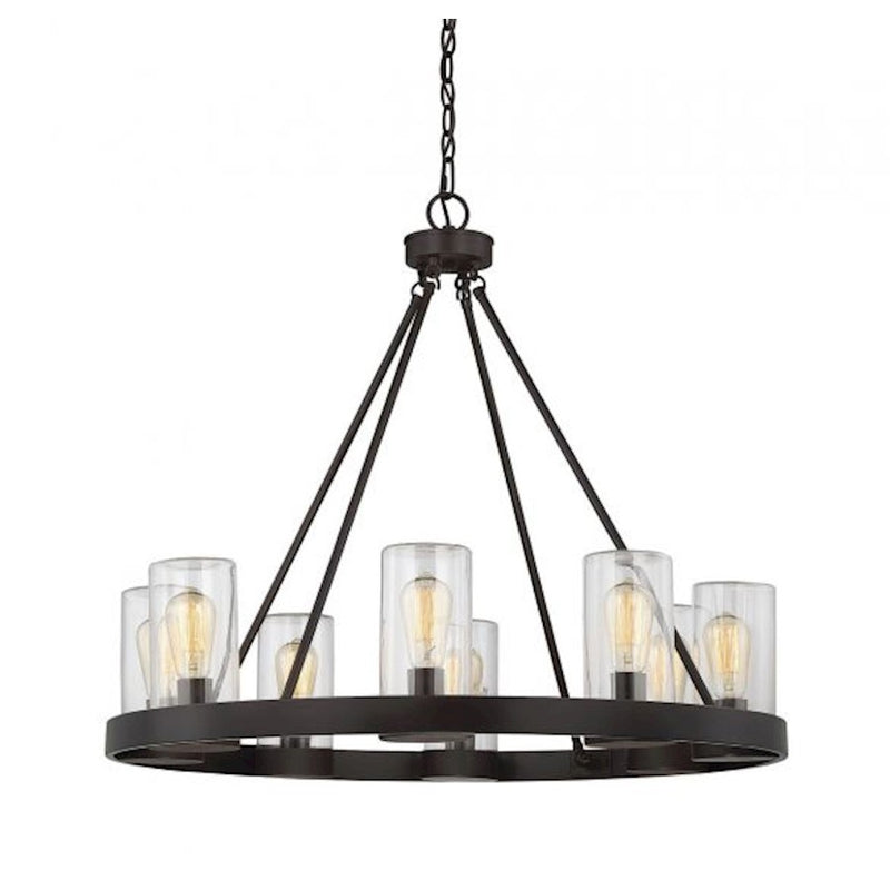 Savoy House Inman 8-Light Outdoor Chandelier, English Bronze